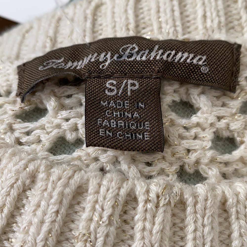 Tommy Bahama Woman’s Cream Sweater - Picture 3 of 3